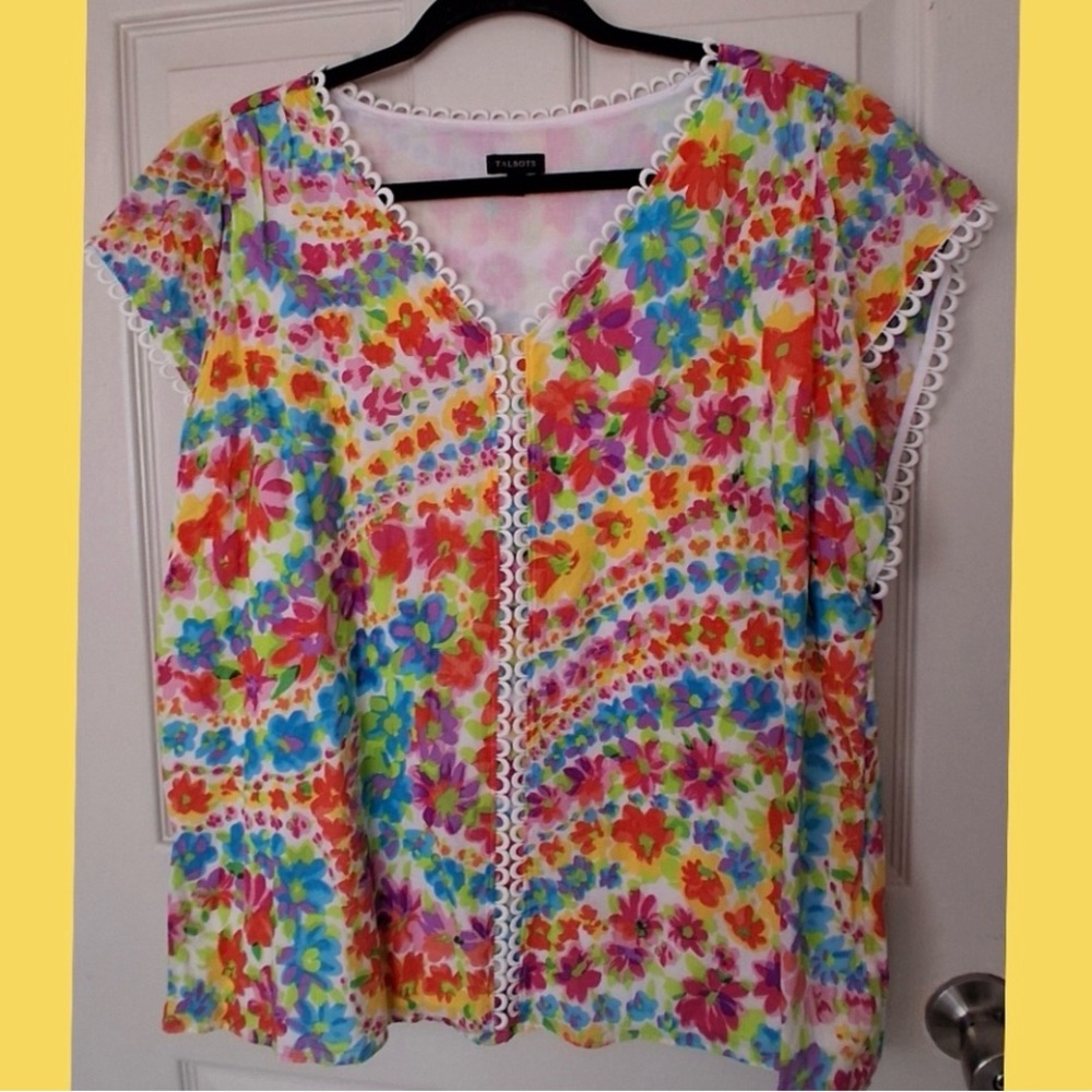 Talbots Floral Multicolor Blouse
